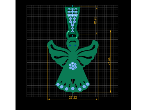Standard Angel Pendant Modello di stampa 3D