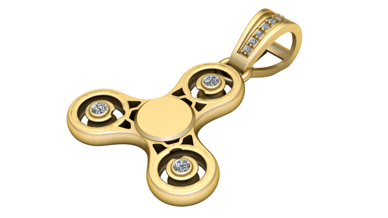 Luxury Fidget Spinner 2025 3D Принт Модель .c4d .max .obj .3ds .fbx .stl .blend