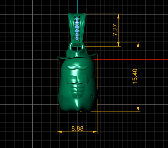 Western Spud Pendant Model do druku 3D .c4d .max .obj .3ds .fbx .stl .blend