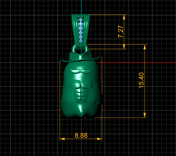Western Spud Pendant 3D Print Model .c4d .max .obj .3ds .fbx .stl .blend 