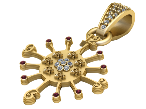 Radiant Sunburst Pendant 3D 打印模型