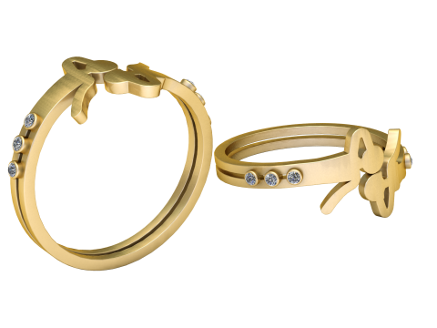 Luxe Blossom Rings Model do druku 3D