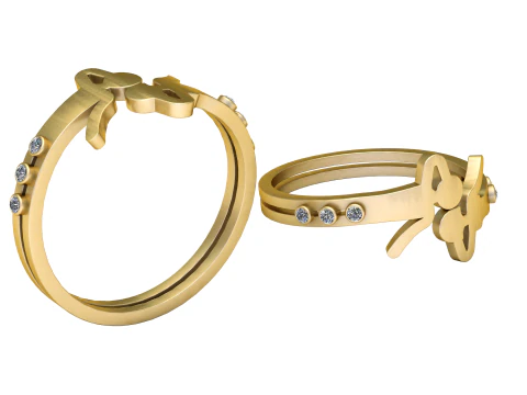 Pierścionki z kwiatami Luxe Model do druku 3D