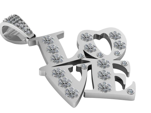 Love Spark Pendant 3D Print Model