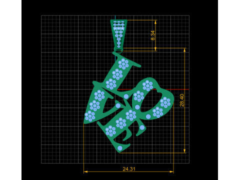 Love Spark Pendant Modelo de impresión 3D