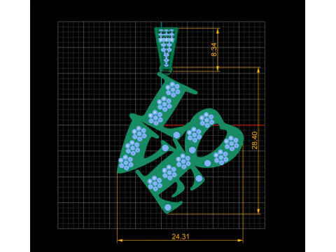 Love Spark Pendant 3D Print Model