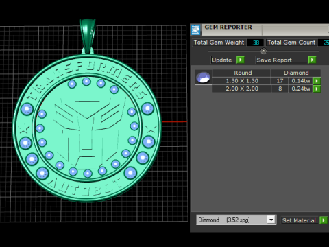 Autobot Legend Pendant 3D Baskı Modeli