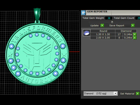 Autobot Legend Pendant 3D Print Model