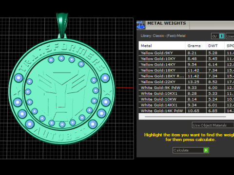 Autobot Legend Pendant 3D Baskı Modeli