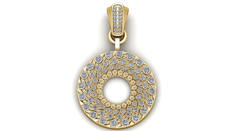 Amani Pav Pendant 3D Print Model .c4d .max .obj .3ds .fbx .stl .blend