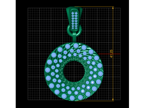 Amani Pav Pendant 3D Print Model