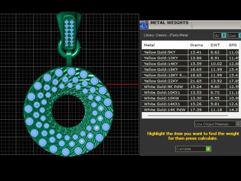 Amani Pav Pendant 3D Print Model