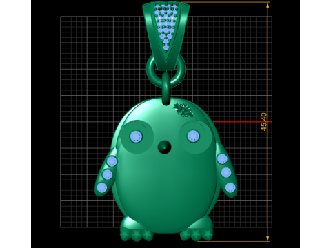 Golden Owl Pendant 3D Print Model