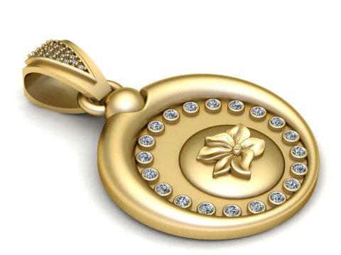 Eternal Blossom Pendant 3D Print Model
