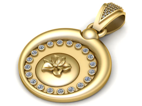 Eternal Blossom Pendant 3D Print Model