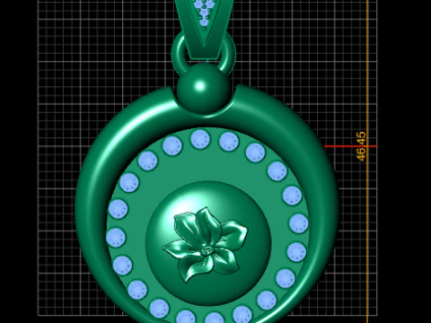Eternal Blossom Pendant 3D Print Model
