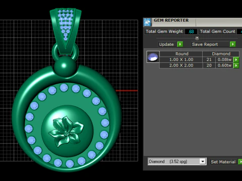 Eternal Blossom Pendant 3D Print Model