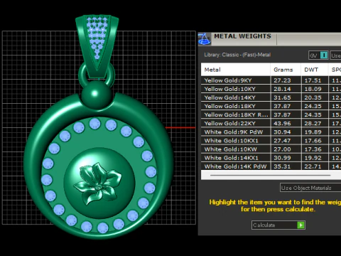 Eternal Blossom Pendant 3D Print Model