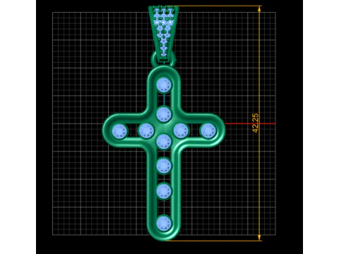 The Divine Cross Pendant 3D Print Model