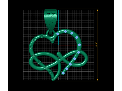 Eternal Love Floral Infinity Pendant 3D Print Model