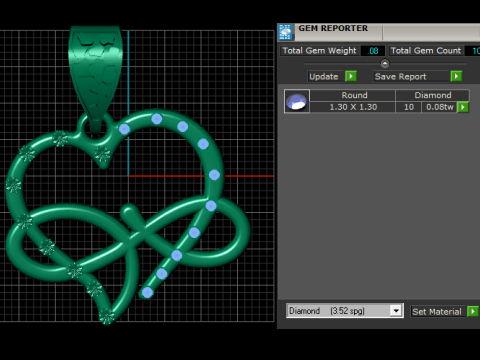 Eternal Love Floral Infinity Pendant 3D Print Model