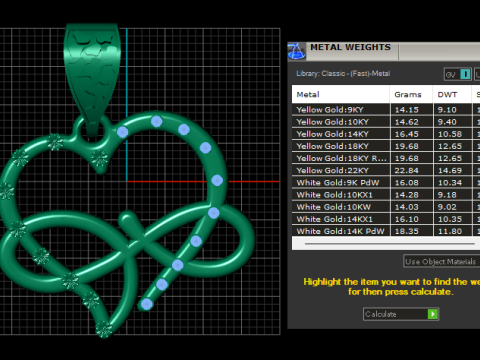 Eternal Love Floral Infinity Pendant 3D Print Model