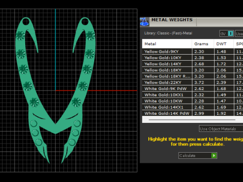 Pendentif en V à griffe florale Modèles 3D en vedette