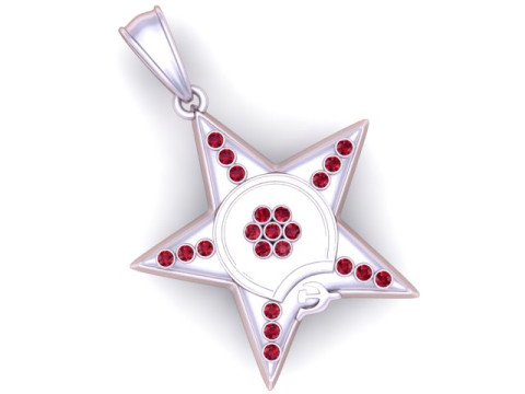 Star Pendant Model Cetak 3D