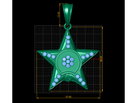 Star Pendant Model Cetak 3D