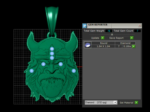 Viking Pendant 3D Print Model