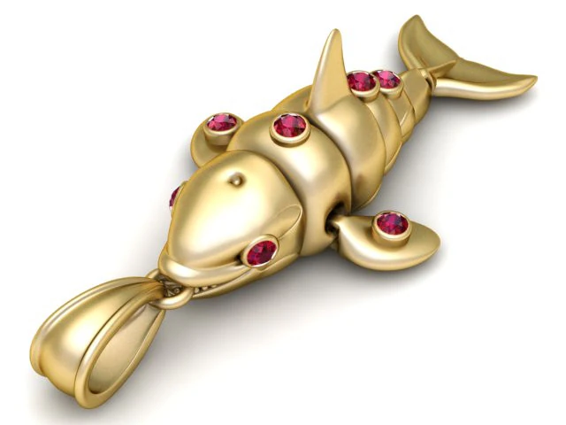Bat Pendant 3D Print Model .c4d .max .obj .3ds .fbx .stl .blend