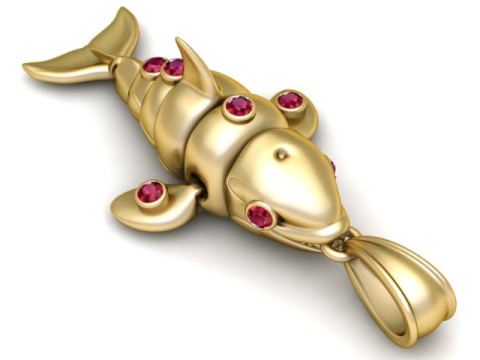 Bat Pendant 3Dプリントモデル