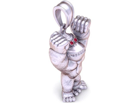 Gorilla Pendant 3D Print Model