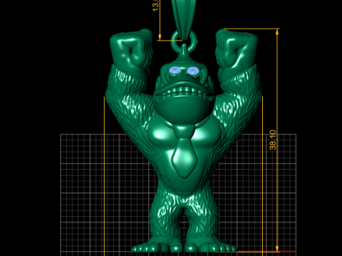 Gorilla Pendant 3D प्रिंट मॉडल