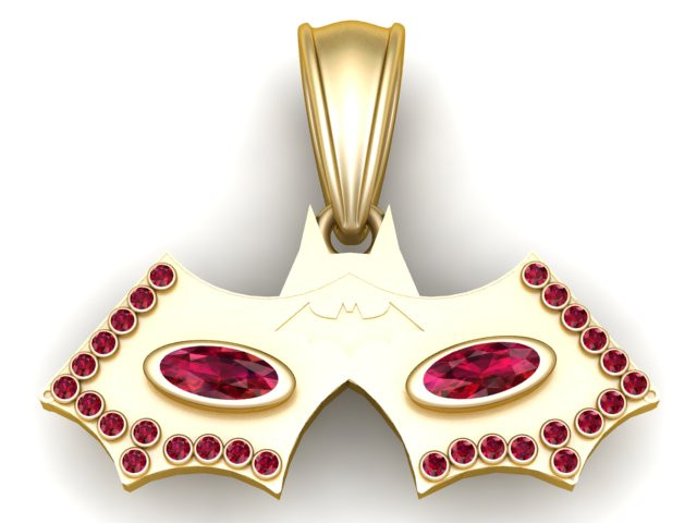 蝙蝠翼吊坠 3D 打印模型 .c4d .max .obj .3ds .fbx .stl .blend 