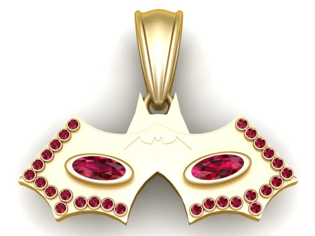 Bat Wing Pendant 3D Print Model .c4d .max .obj .3ds .fbx .stl .blend