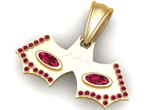 蝙蝠翼吊坠 3D 打印模型