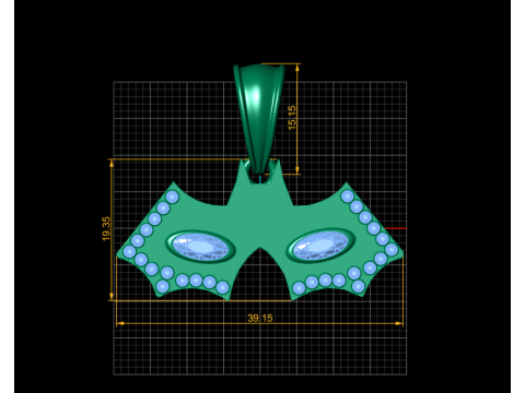 蝙蝠翼吊坠 3D 打印模型