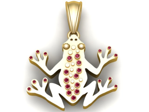 Lucky Frog Jewelry Design 3D 打印模型