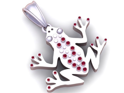 Lucky Frog Jewelry Design 3D 打印模型