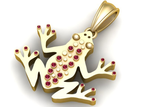 Lucky Frog Jewelry Design 3D 打印模型