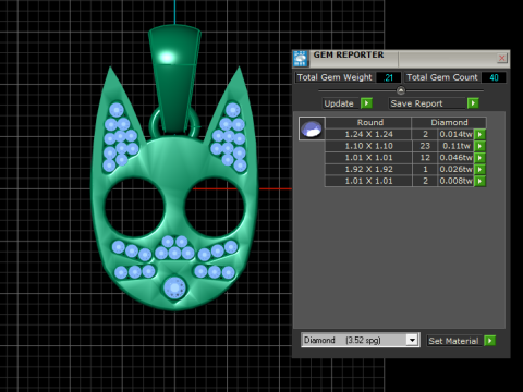 Mystic Cat Face Pendant 3D Print Model