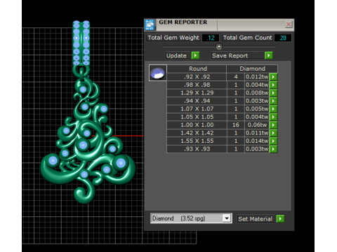 Baroque Bloom Pendant 3D Print Model