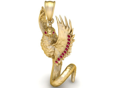 Mythical Creature Pendant 3D Принт Модель