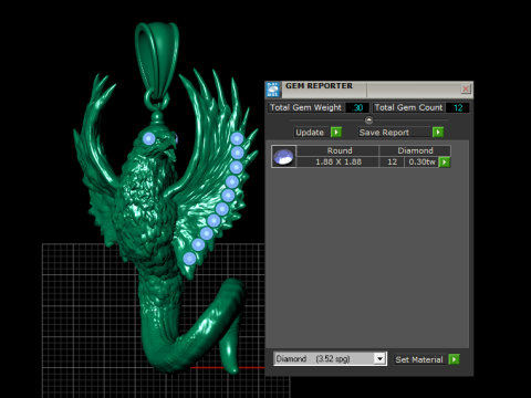 Mythical Creature Pendant 3D Принт Модель