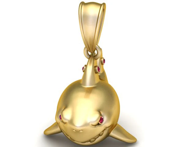 Shark Pendant 3D Print Model .c4d .max .obj .3ds .fbx .stl .blend