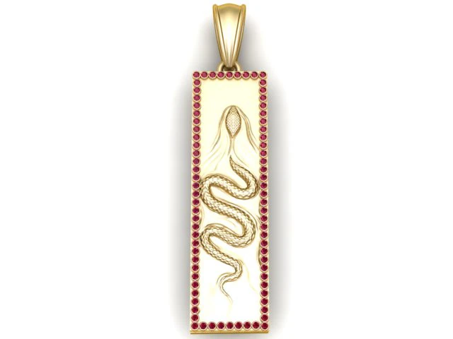 Snake Pendant 3D Print Model .c4d .max .obj .3ds .fbx .stl .blend
