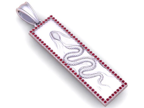 Snake Pendant 3D Print Model