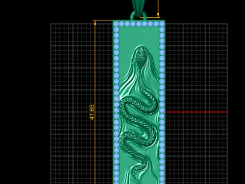 Snake Pendant 3D Print Model