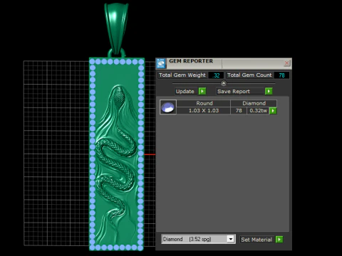 Snake Pendant 3D Print Model